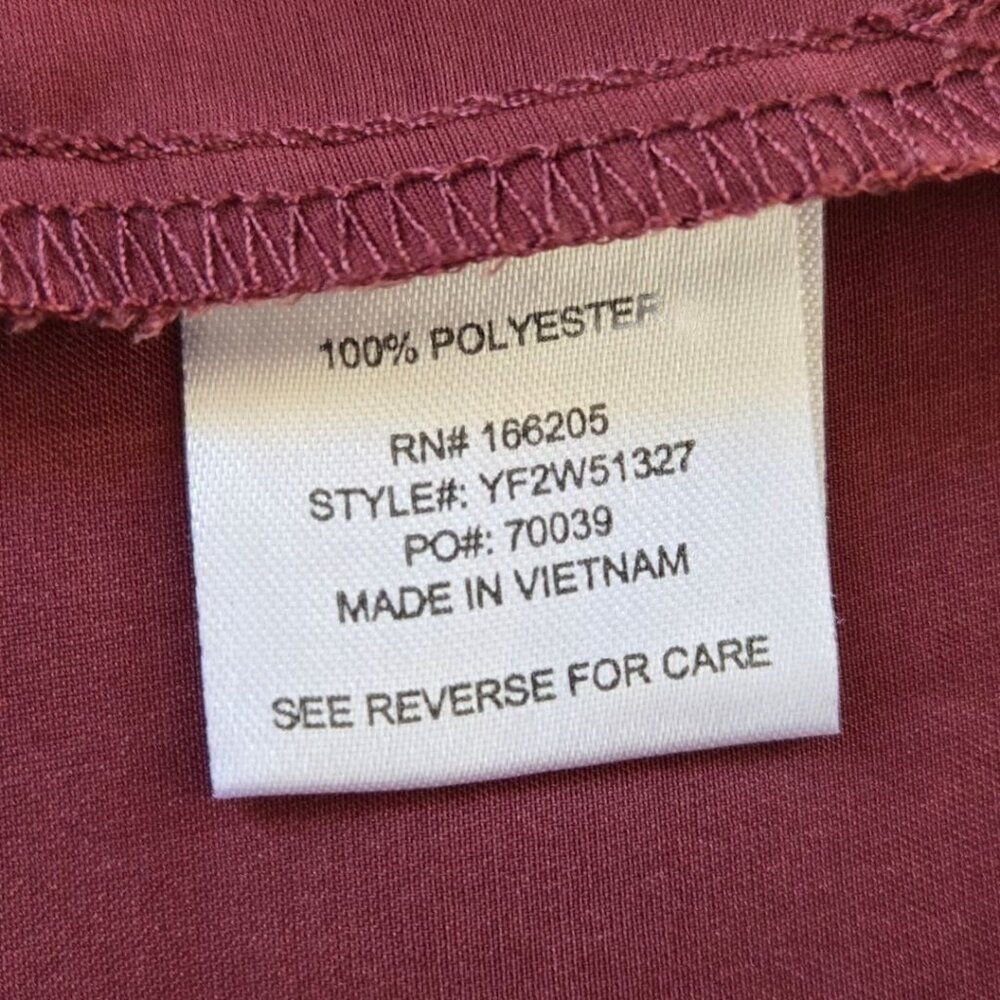 Lucky Brand Womens Long Sleeve Tunic Dress In Burgundy Size Large - Picture 5 of 5